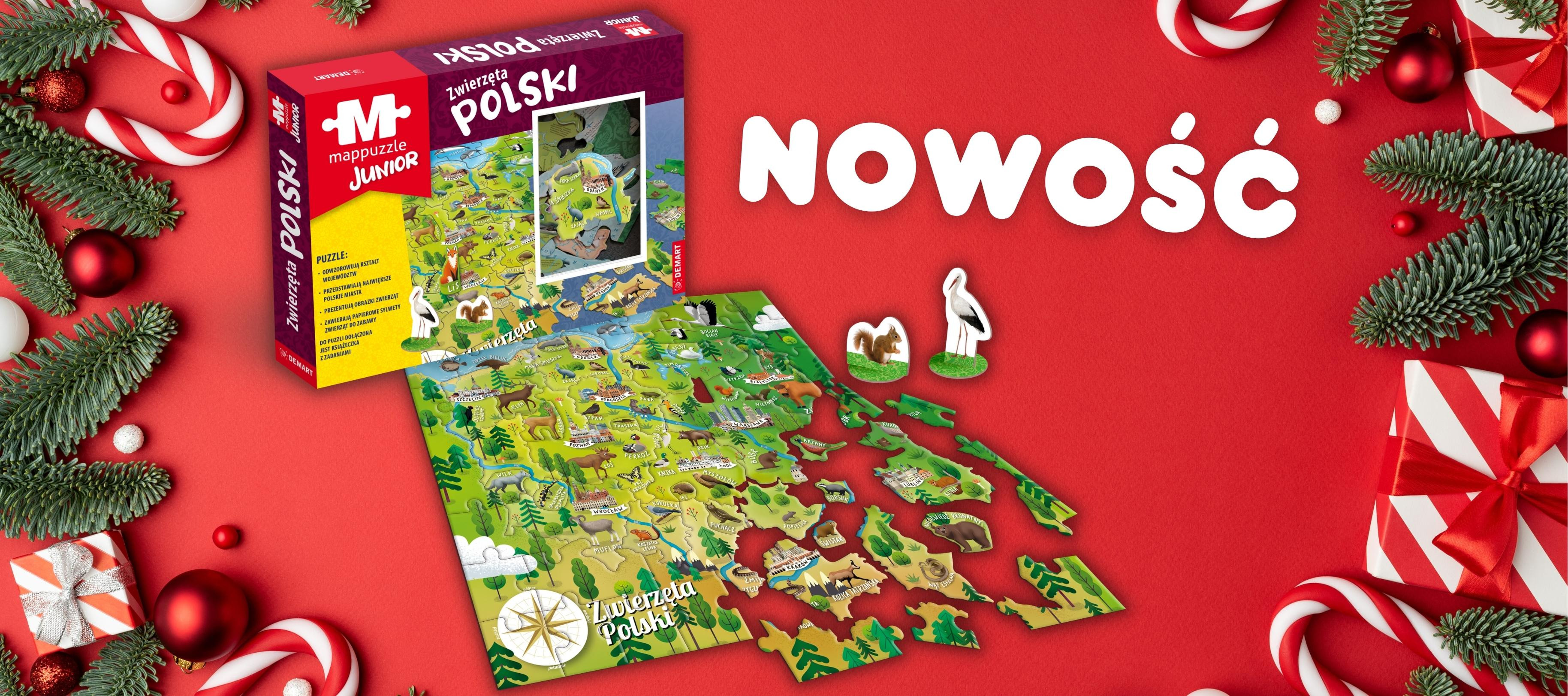Mappuzzle JUNIOR - Zwierzęta Polski